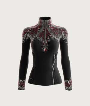 Black crystal performance top